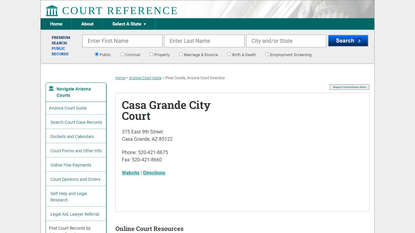 Casa Grande City Court - CourtReference.com