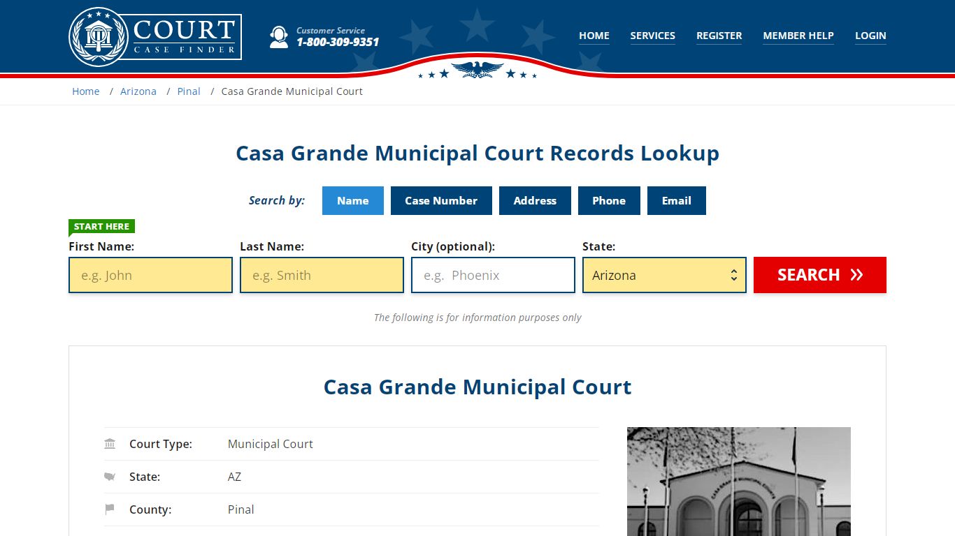 Casa Grande Municipal Court Records Lookup - CourtCaseFinder.com